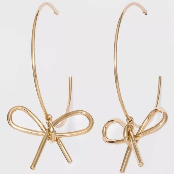 SUGARFIX BY BAUBLEBAR Gold Bow Hoop Earrings